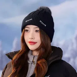 winity eyelid embroidery(soft warm cotton inside Korean style) winter cap for women Woven Knitted Beanie-picture-32