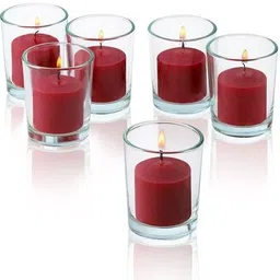 fivon Smokeless Scented Raspberry Votive Long Burning Incense Candle image 2