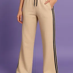 roadster Women Striped Beige Track Pants-picture-21
