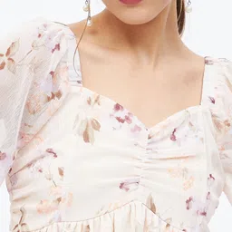 harpa Casual Regular Sleeves Floral Print Women White Top image 4