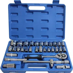 aegon 1/2'' 32 pcs Heavy Duty Chrome Vanadium Combinational Ratchet Auto Repair & DIY Socket Set-picture-28