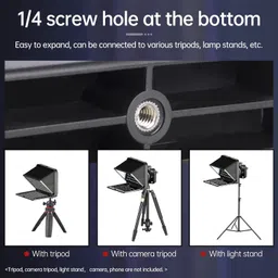 Hiffin LENSGO TC7 8” Teleprompter for iPad Tablet Smartphone DSLR Camera w/Remote Control, Camera Rig image 5