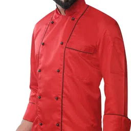 click one Cotton Blend Solid Coat For Men image 3