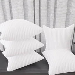 Premium sofa pillows 40*40cm cushion fillers for sofa pillows (16x16 cm) Cotton Stripes Cushion Pack of 5-image-8