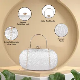 norve Party Silver Clutch image 3