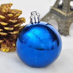 smizzy Christmas Tree Decoration Set | Shiny Hanging Ball Ornaments | Festive Xmas Balls Pack of 6 image 2