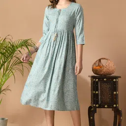 vidhani Women Printed Viscose Rayon Anarkali Kurta-picture-18