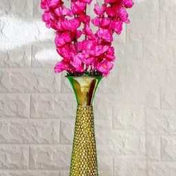 flipkart perfect homes Artificial Orchid Flower Bunch For Vase - 22 Inch/55 cm Red Orchids Artificial Flower image 4