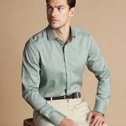 Men Non-Iron Stretch Slim Fit Shirt-image-2
