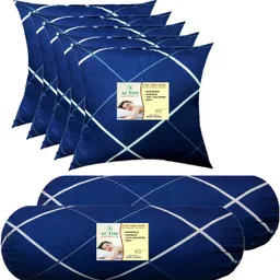 actos Microfibre Bolster Pack of 7 Geometric 5 Cushion And 2-picture-18
