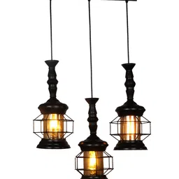 MFD HOME FURNISHING Black Iron Quirky Cluster Light image 4