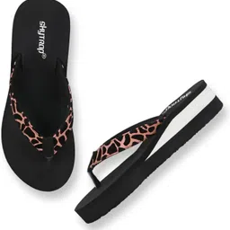 skytrap Stylish Comfortable and Trending Colorful Rubber Flip Flops Slide Combo of 2 Women Slippers image 2