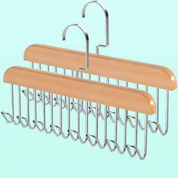 rrudgfax 8-Hook Timber Stand – Helmet Handbag & Blouse Wooden Shirt Pack of 2 Hangers For Shirt-picture-47