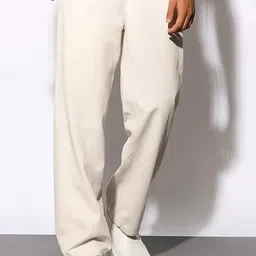 white leapard Men Loose Fit Mid Rise Beige Jeans-picture-40