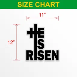 dphoenix He Is Risen Wooden Cross Wall Hanging – Religious Home Decor image 4