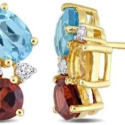 bhanu gems ER-99 Zircon Silver Stud Earring-picture-10