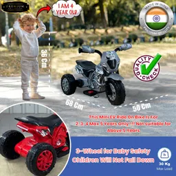 wishmaster Small Size Kids EV Bikes With Foot Acceleration Toys For 1.5 To 4 Years Bike Battery Operated Ride On image 3