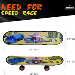jaspo Need For Speed Intact Fiber Beginner Skateboard for 8 yrs & Above (Need For Speed Intact) Skating Kit image 2