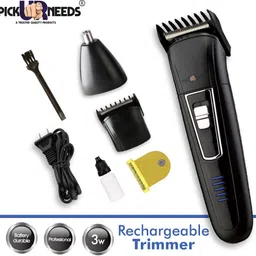 Daily Needs Shop Hair Trimmer Professional Shaver With Clipper and 3 in 1 Beard, Nose and Ear Grooming Kit 30 minRuntime 3 Length Settings image 3