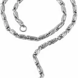 gafut Silver chian Stylish Men's and women Chain “20” Inches Neck chain Gold-plated Plated Silver Chain image 4