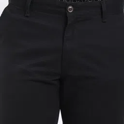 indian terrain Men Regular Fit Black Pure Cotton Trousers image 5