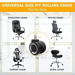 k25 Heavy Duty Caster Black Ring Pin Wheels for Rolling Computer Chairs Wheel Appliance Furniture Caster image 3