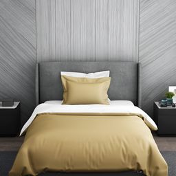 SPACES Hygro Hygro Gold Toned & White Printed Pure Cotton AC Room 350 GSM Single Bed Quilt-picture-12