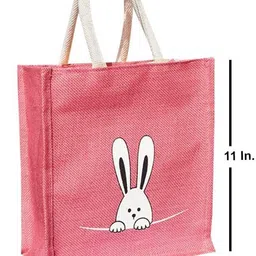 dashomes Jute Reusable Eco-Friendly Lunch Hand Bag Combo Lunch Bag image 2