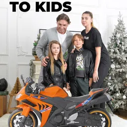 wishmaster Motorbike for 3–8 Year Kids | 2 Seater | Music Player | Hand Accelerator Bike Battery Operated Ride On image 4
