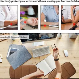 Home Brilliant 2Pcs Computer Wrist Elbow Rest Pad, Keyboard Wrist Arm Support Mat Foam for Office Desktop Working Gaming - Less Elbow Pain (7.9 x 11.5 inch) Wrist Rest image 4