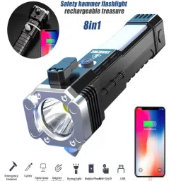 5 needs Rechargeable LED Torch with Side Light image 2