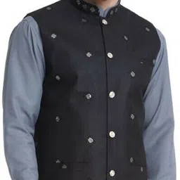 kraft india Embroidered Men Waistcoat-picture-16