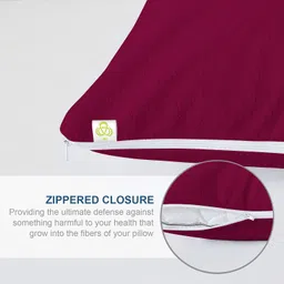 avi Plain Plain Filled Zipper Standard Size Pillow Protector image 2