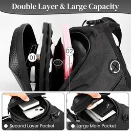 sthira One-side Black Nylon Motorbike Saddlebag image 3