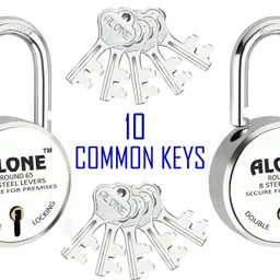 fithome Alone Round 65mm Lock for Home Link Gate Shop door 10 Same Keys 2 Lock (pack 2) Padlock-picture-10