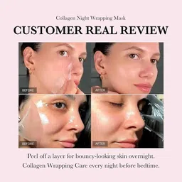 venvo Pink Collagen Peel Mask for Nighttime Skin Renewal image 2