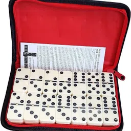 n2k2 enterprise 28 Piece Double Six Dot Set Toy in Zipper Bag Case Intelligent & Educational Game for Kids-picture-28