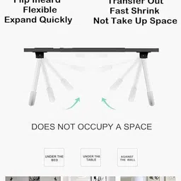 kitchoff Foldable multipurpose Table Wood Portable Laptop Table image 3