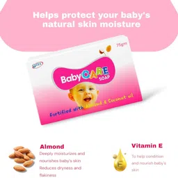 zee drugs Baby Care Soap with Almond & Coconut oil(Pack of 6) 75gm image 3