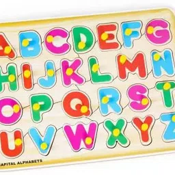 shalafi Creative Educational Learning Toy Alphabet Board Puzzle Game for Kids+Free Pouch image 5