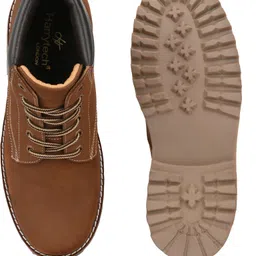harrytech london High Ankle Leather Boots for Men - [Tan] Boots For Men image 3