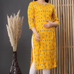 parasnath Women Printed Viscose Rayon Straight Kurta image 3