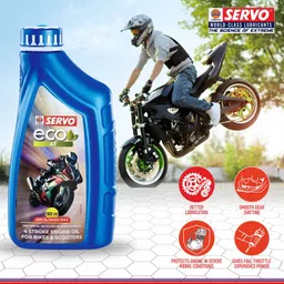 servo ECO 4T 20W40 API SL 900ML | BIKE ENGINE OIL | BS6 READY | Mineral Engine Oil image 3