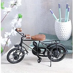 shelter Handcrafted Wrought Iron Cycle Showpiece Decorative Showpiece - 17 cm image 3