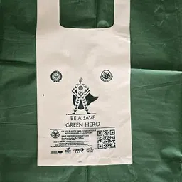 be a save green hero Compostable Grocery Carry Bags Pack of 100 Grocery Bags image 3