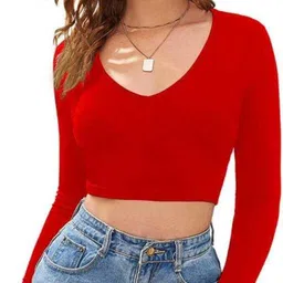 maheshvi Casual Regular Sleeves Solid Women Red Top-picture-10