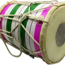 sg musical Indian Wooden Multi-Color Mini Dholak For Kids Multi-color Nut & Bolts Dholak-picture-16