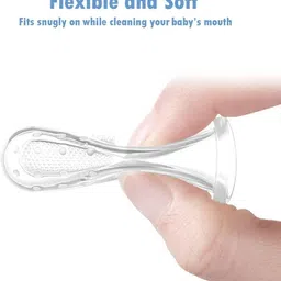 homsagar Baby Silicone Finger Brush | Soft Gum & Tongue Cleaner | BPA Free | Soft Toothbrush image 3