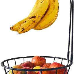 smart slide Steel Fruit Bowl with Detachable Banana holder / Fruit & Vegetable Basket Iron Fruit & Vegetable Basket-picture-19