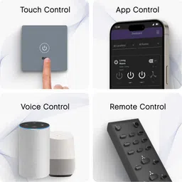 iotics Smart Touch Switch for 1 High Load, Remote, Mobile App, Alexa & Google Home Smart Switch image 2